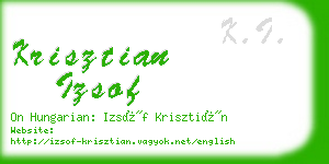 krisztian izsof business card